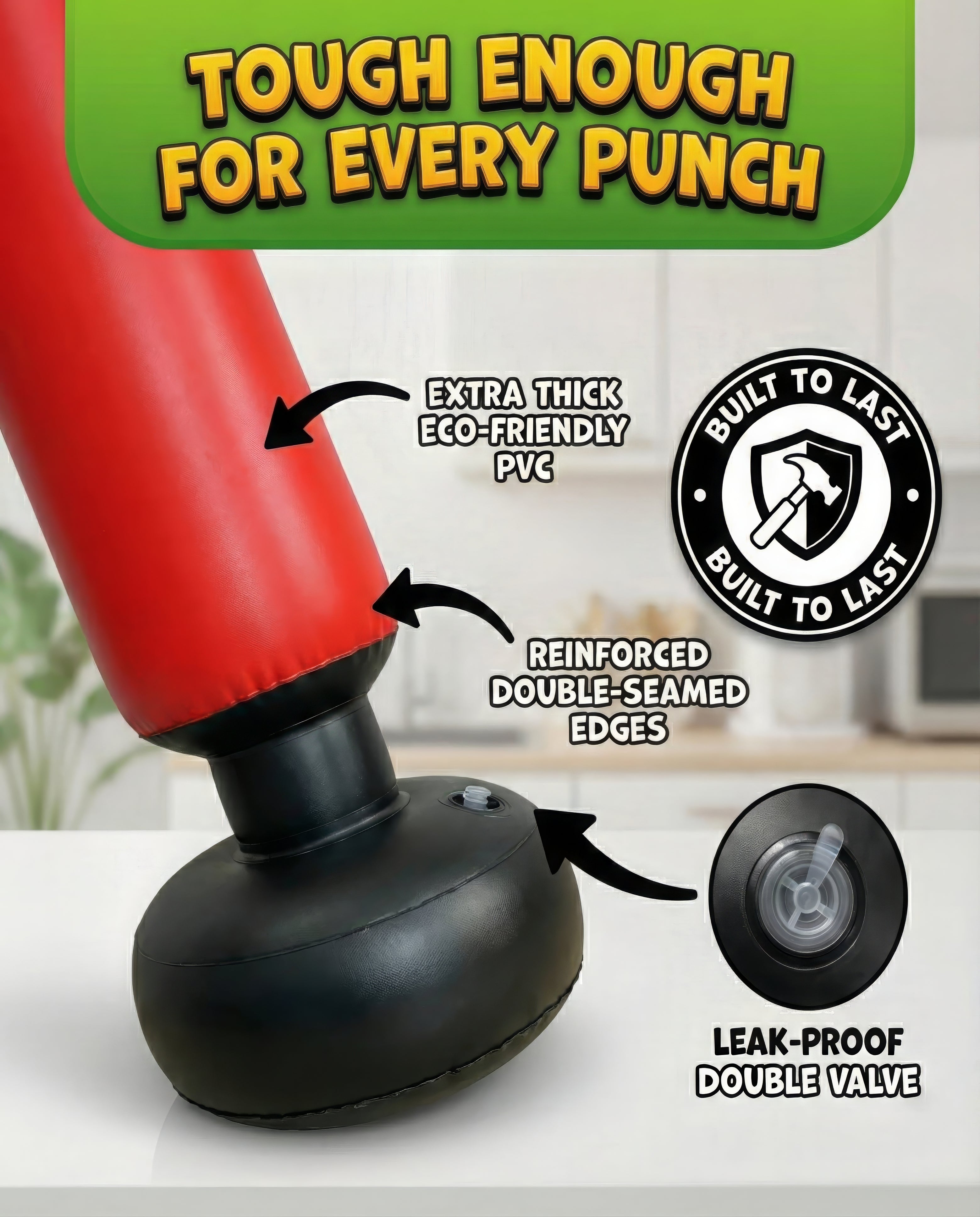 CHOMPY the Inflatable Punching Bag for Kids 3-8