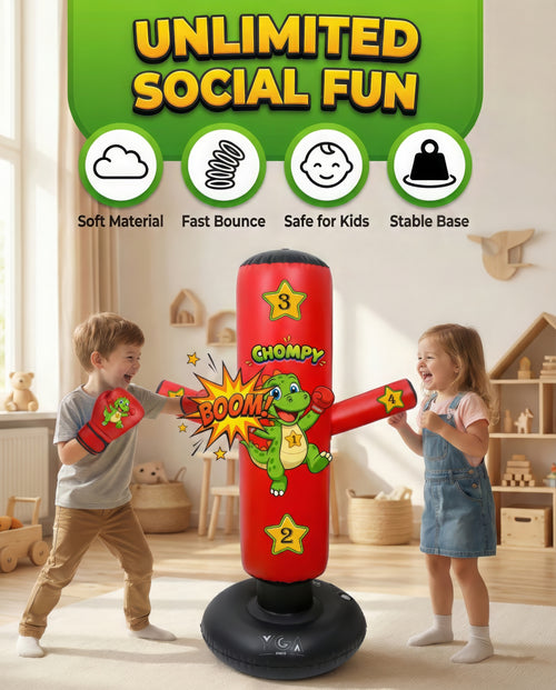 CHOMPY the Inflatable Punching Bag for Kids 3-8