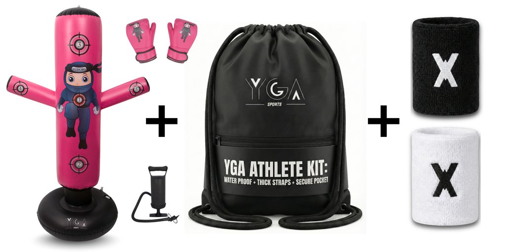 YGA Pro Sports Gear: Drawstring Bag, Arm Sleeves, and Wristbands