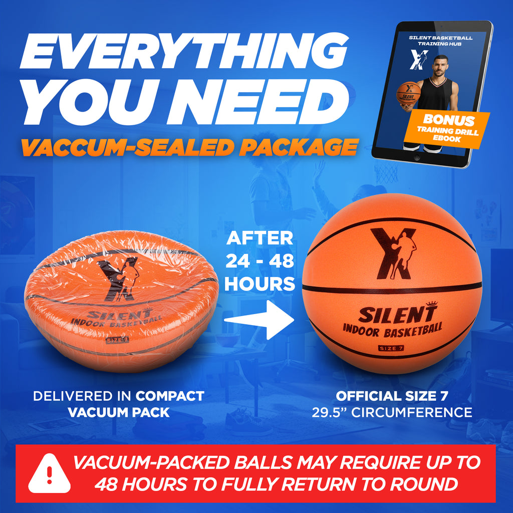 YGA Silent Basketball Official Size 7 Vacuumed sealed