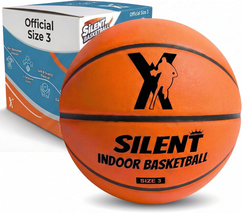 YGA Silent Basketball Size 3 in orange with its gift box
