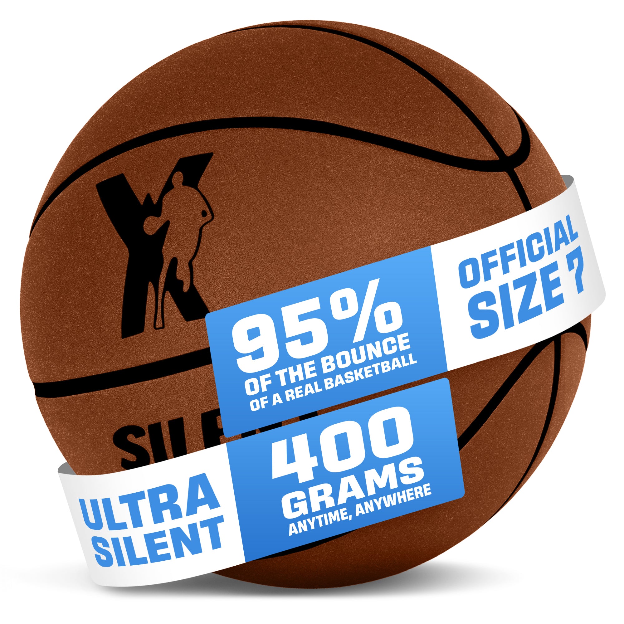 YGA Silent Basketball Official Size 7 Vacuumed sealed