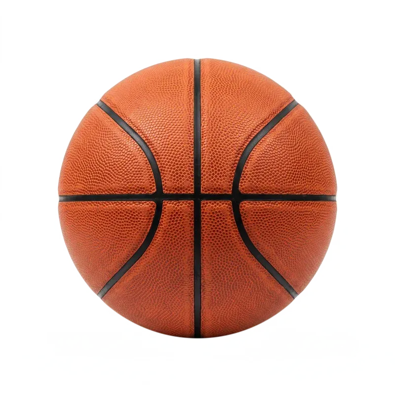 A regular basketball bouncing loudly