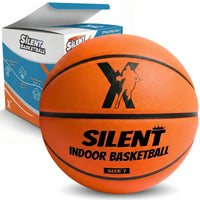 YGA Silent Basketball in orange with its retail gift box - official size 7 indoor basketball