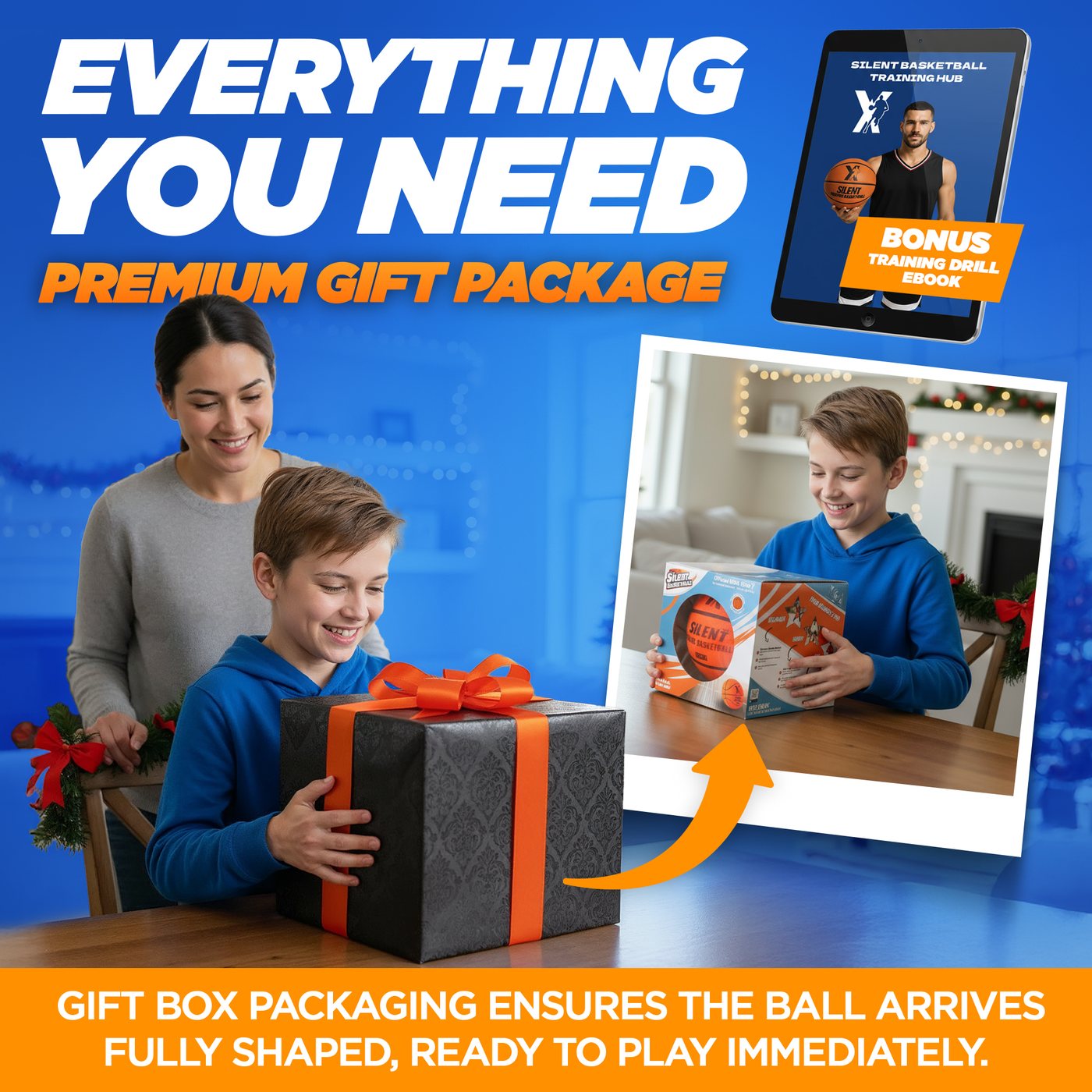 YGA Silent Basketball gift box packaging - arrives ready to give as a gift