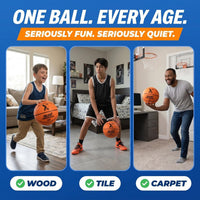 One ball, every age - plays on wood, tile and carpet